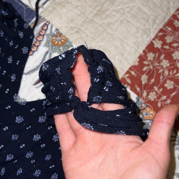 Aeropostale Navy/Floral/Smocked Mini Dress - Picture 5 of 10